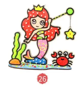 Pearl painting art paper with 10colors bottle Pearl for children drawing toys cartoon Pearl painting for kindergarten art - Цвет: 26