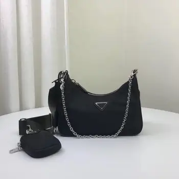 

Women Handbag 2020 New Famous Brand Designer Fashion Nylon Cloth Chain Shoulder Messenger Bag Vintage Simple Small Square Bag