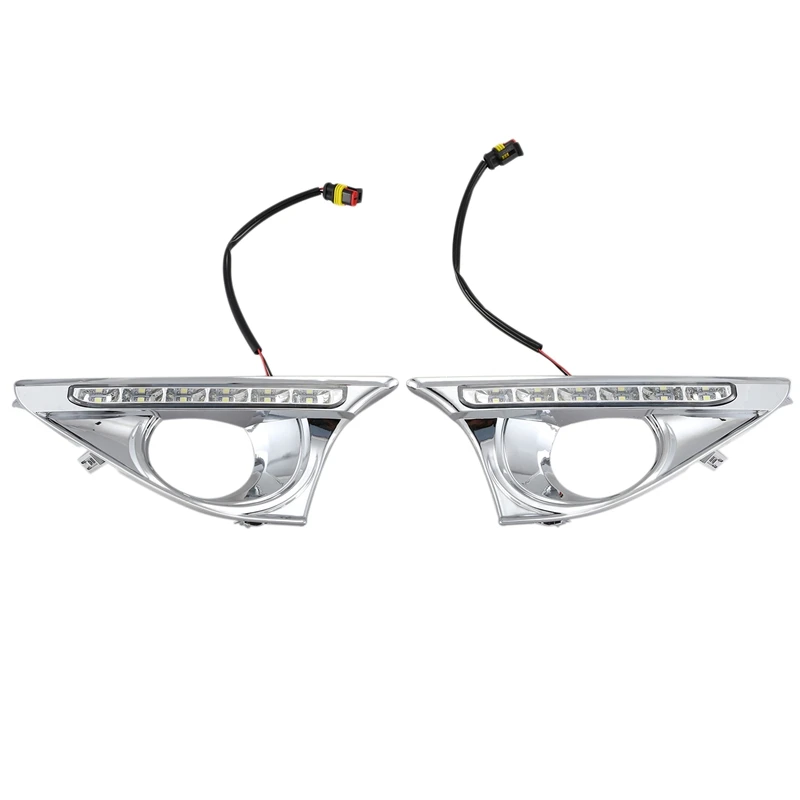 Автомобильный Стайлинг Led Drl для Toyota Camry 2012- дневные ходовые огни дневная лампа с сигналом поворота затемненное функциональное реле