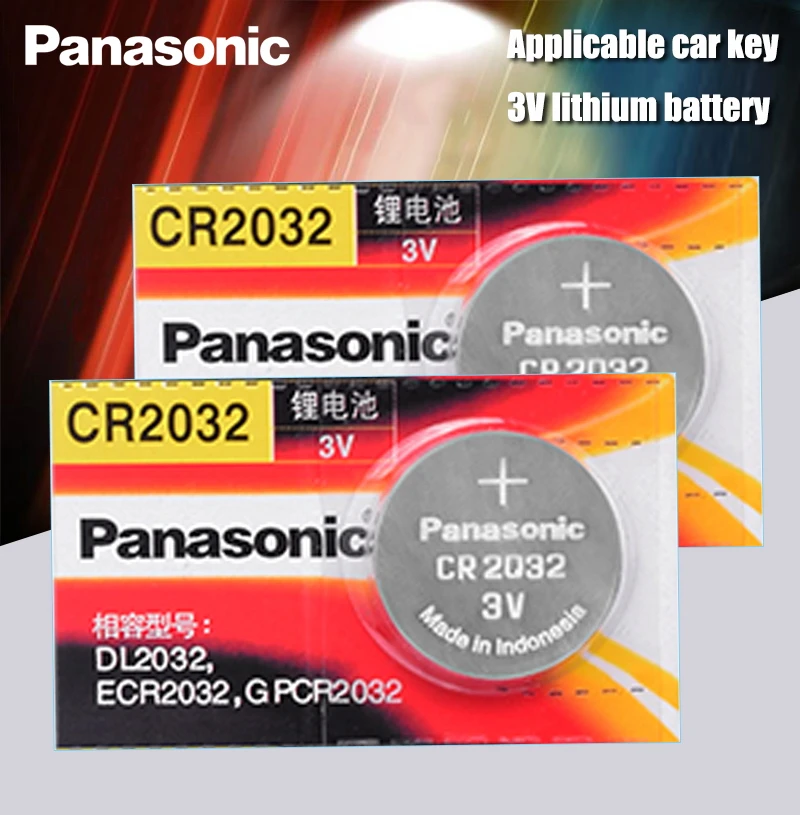 Panasonic оригинальные 2 шт./лот cr 2032 аккумуляторы таблеточного типа 3V Монета литиевая