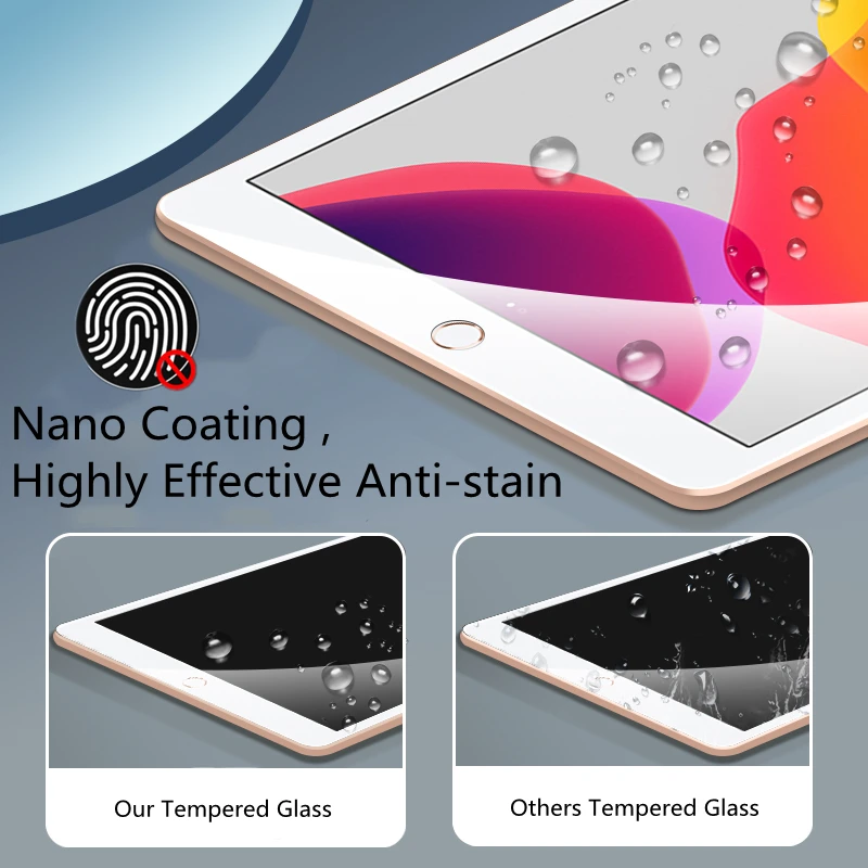Tempered Glass Protective Film For iPad Pro 11 9th 8th Gen Air 4 5 6 7 8 9.7 10.2 10.5 10.9 Mini 5 6 Screen Protector