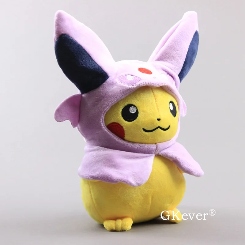 28 см Пикачу Косплей Espeon Плюшевые куклы игрушки Япония мультфильм Аниме Пикачу серии куклы мягкая игрушка, животное подарок на день рождения детей