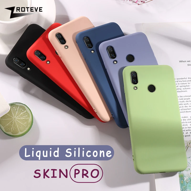 

Cases For Nova 3 4 Case ZROTEVE Candy Colors Cover Soft Liquid Silicone Case For Huawei Nova 4 4e 3i 3 3e Cover Fudna