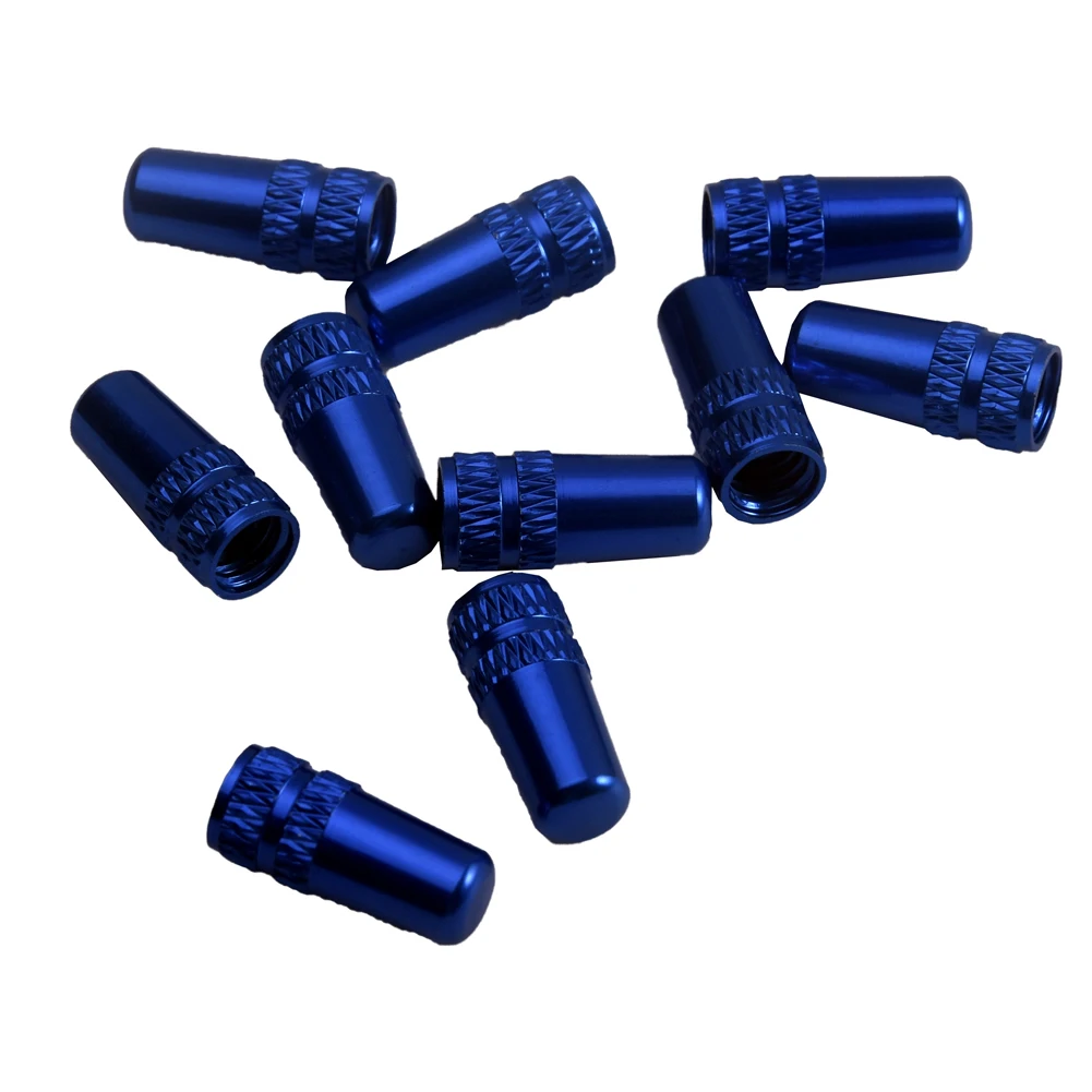blue 10 шт./лот, колпачок Presta, велосипедное фиксационное колесо с ниппелем типа Presta, обода шины, шток, Воздушная крышка s, пылезащитная крышка, Аксессуары для велосипеда# H915 - Цвет: blue