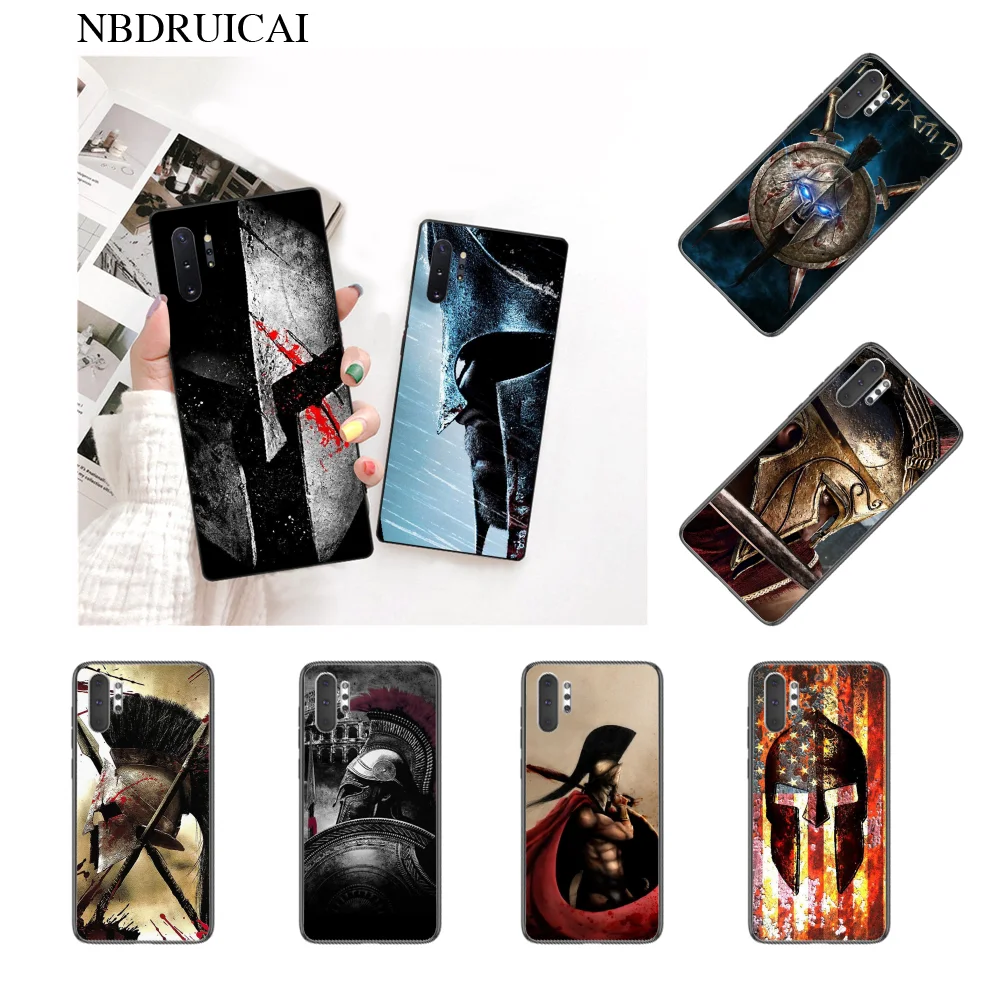 NBDRUICAI Спартанский воин DIY окрашенный блестящий чехол для телефона Samsung Note 3 4 5 7 8 9 10