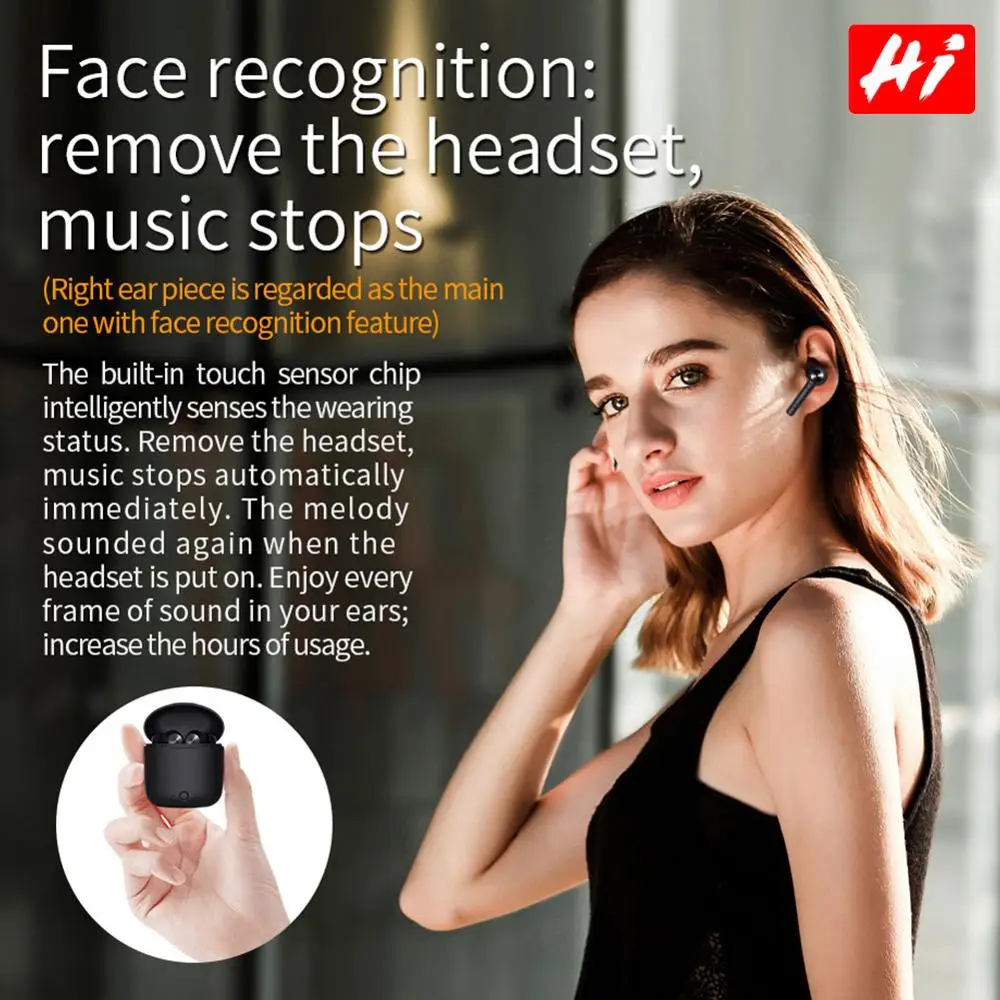 Original Bluedio Hi Wireless Headset Bluetooth Earphone For Phone Stereo Sport Earbuds Headset With Charging Box Built-in Mic