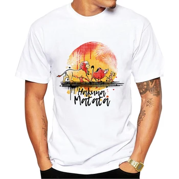 

Summer Cotton T-Shirts HAKUNA MATATA Men's Big Size T Shirts Short Sleeve Slim Fit Fashion Tops & Tees Male Clothing XXXL