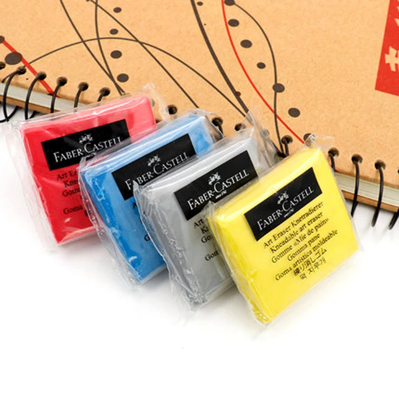 4 шт. Faber Castell пластичная резина 127220 мягкий ластик для художественного пианирования Дизайн Эскиз Пластилин канцелярские Ластики для детей