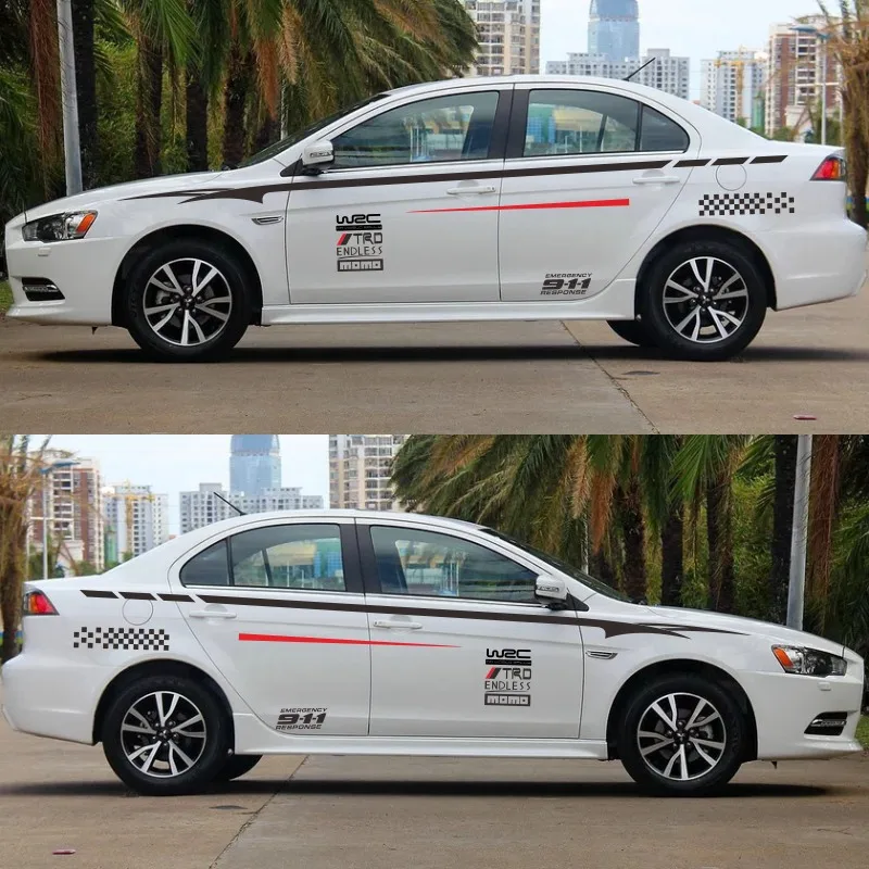 World Datong автомобильный стикер для Mitsubishi LancerEX Lancer EX автомобиль с обеих сторон тела спортивные наклейки для авто