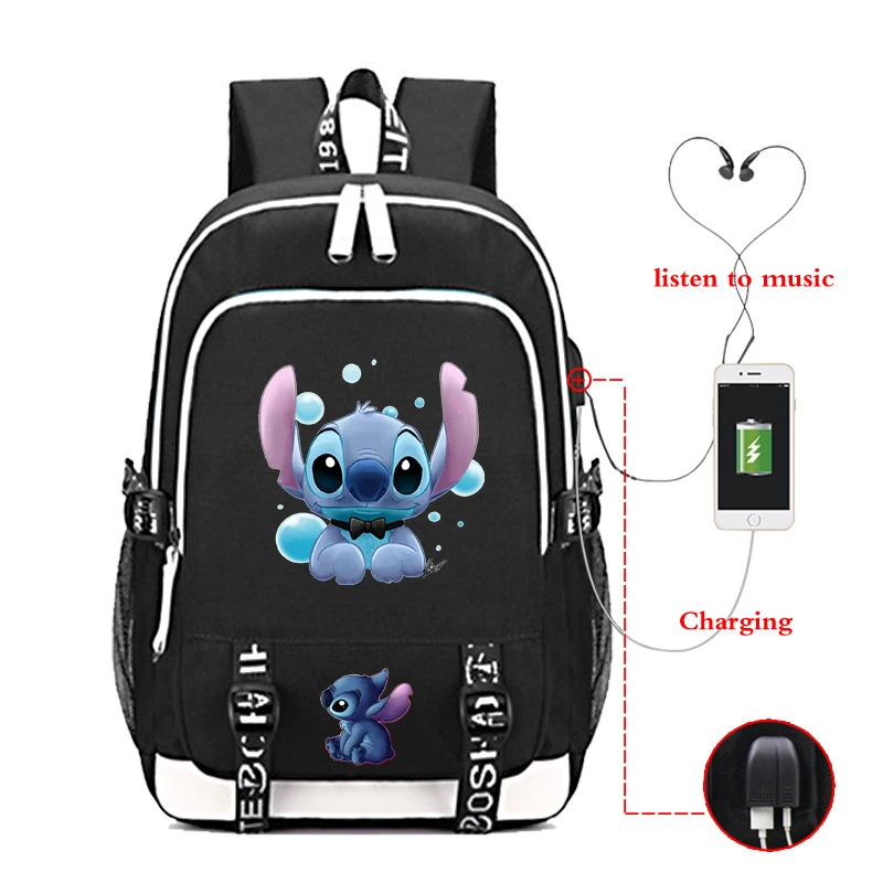 Disney mochila escolar de Lilo y Stitch para adolescentes, bolsa de viaje  impermeable con carga usb, Oxford, para ordenador portátil, regalo de  cumpleaños|Mochilas| - AliExpress