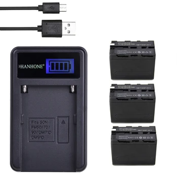 

3PCS 8800mAh NP-F970 NP-F960 NP F970 NP F960 Camera Battery+LCD Charger For Sony DCRVX2100 HDRFX1 HDRFX7 HD1000U HVRZ1U PM092