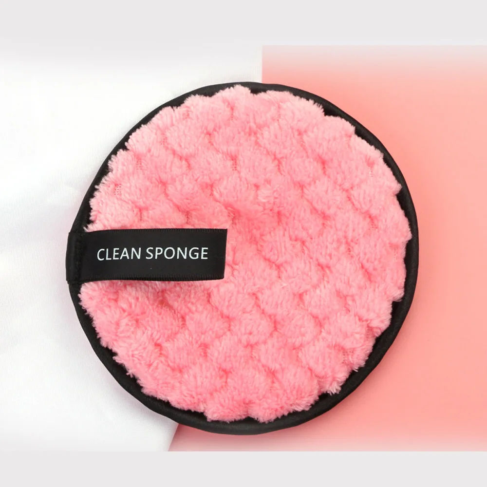 Pink 1pcs 1/4/5/6/8/12 шт./компл. многоразовый мешок из бамбукового волокна; моющиеся патронов колодки средство для снятия макияжа с ватными тампонами Очищающая Подушечка Для лица инструмент - Цвет: Pink 1pcs