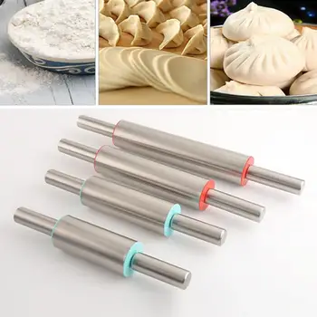 

Rolling Pin Pastry Stainless Steel Dumpling Pizza Fondant Bakers Roller Metal Kitchen Tool For Baking Accessories Dough Biscuit