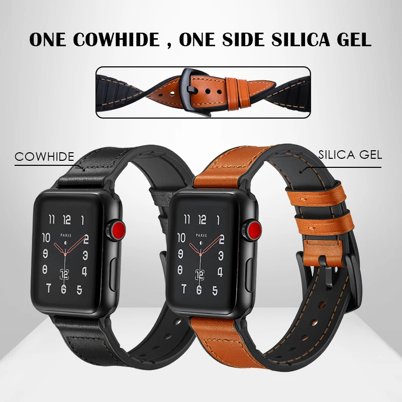 Ремешок из мягкой натуральной кожи для iwatch новый дизайн регулировка ремешка SE 6 4 5