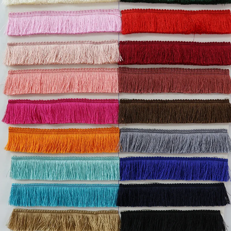 5 yards/lot Thicken Tassel Trims 2.8cm Wide Polyester Curtain/Pillow Trim Earring/Bag Decorative Lace Fringe Sewing lace fabric lace ribbon lace garment accessories lace sewing supplies lace decoration lace accessories lace sewing accessories