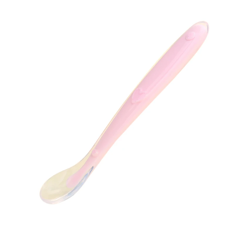 Light Pink Прямая поставка, посуда для кормления, посуда для детей, столовые приборы, ложка, силиконовые инструменты для лоскутного шитья - Цвет: Light Pink