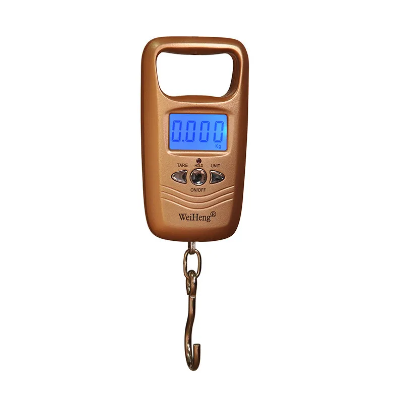 gold 50kg 110lb Junejour мини-весы для багажа Портативный карманные весы с висящим крючком 50 кг/110lb Ёмкость 1 шт - Цвет: gold 50kg 110lb
