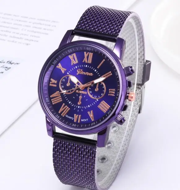 C37 purple Простые Модные Детские часы с ремешком из искусственной кожи Geneva кварцевые аналоговые детские наручные часы W327 - Цвет: C37 purple