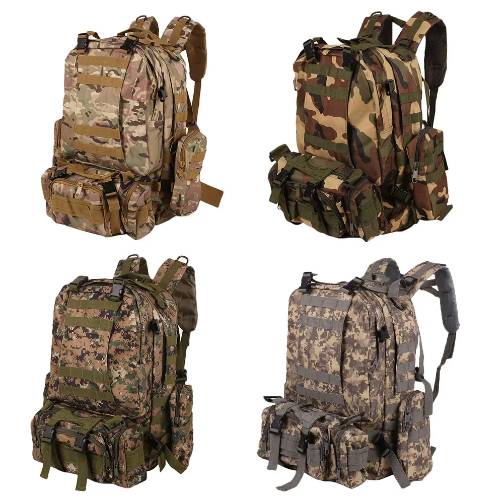 

Unisex Outdoor Backpack Vintage Military Backpacks Camouflage Climbing Bags