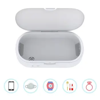 

UV Sterilizer Case UV Cell Phone Sanitizer Disinfection Portable UV Light Smart Phone Sterilizer For Cleaning Jewelry Glasses