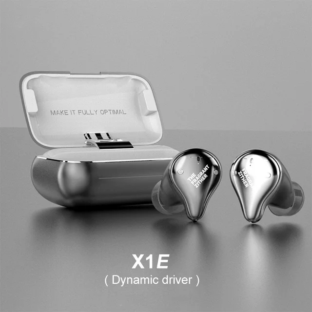TFZ X1 X1E TWS Ture беспроводной Bluetooth 5,0 динамический или сбалансированный арматурный IPX7 водонепроницаемый HiFi наушники-вкладыши с зарядным устройством - Цвет: X1E Silver