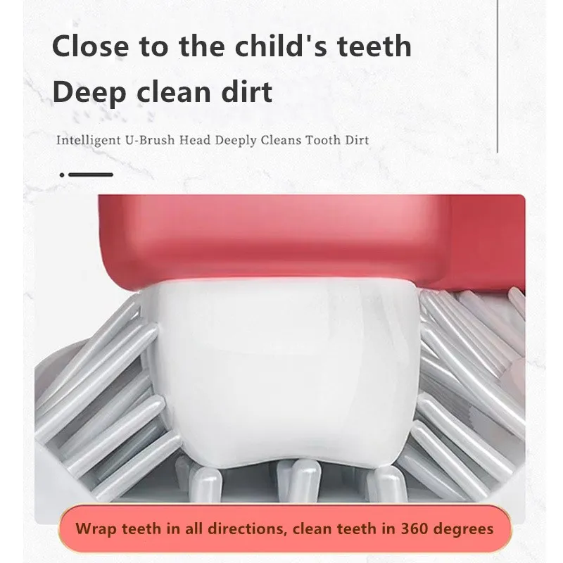 360 Degrees Intelligent Automatic Sonic Electric Toothbrush U Type 5 Modes Tooth Brush USB Charging Child Whitening Blue Light 360 Degrees Intelligent Automatic Sonic Electric Toothbrush U Type 5 Modes Tooth Brush USB Charging Child Whitening Blue Light