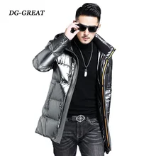 Новое зимнее пуховое пальто, пуховик с капюшоном, молодежная мода, яркие толстые теплые мужские пальто, Мужская парка, зимняя верхняя одежда, куртка