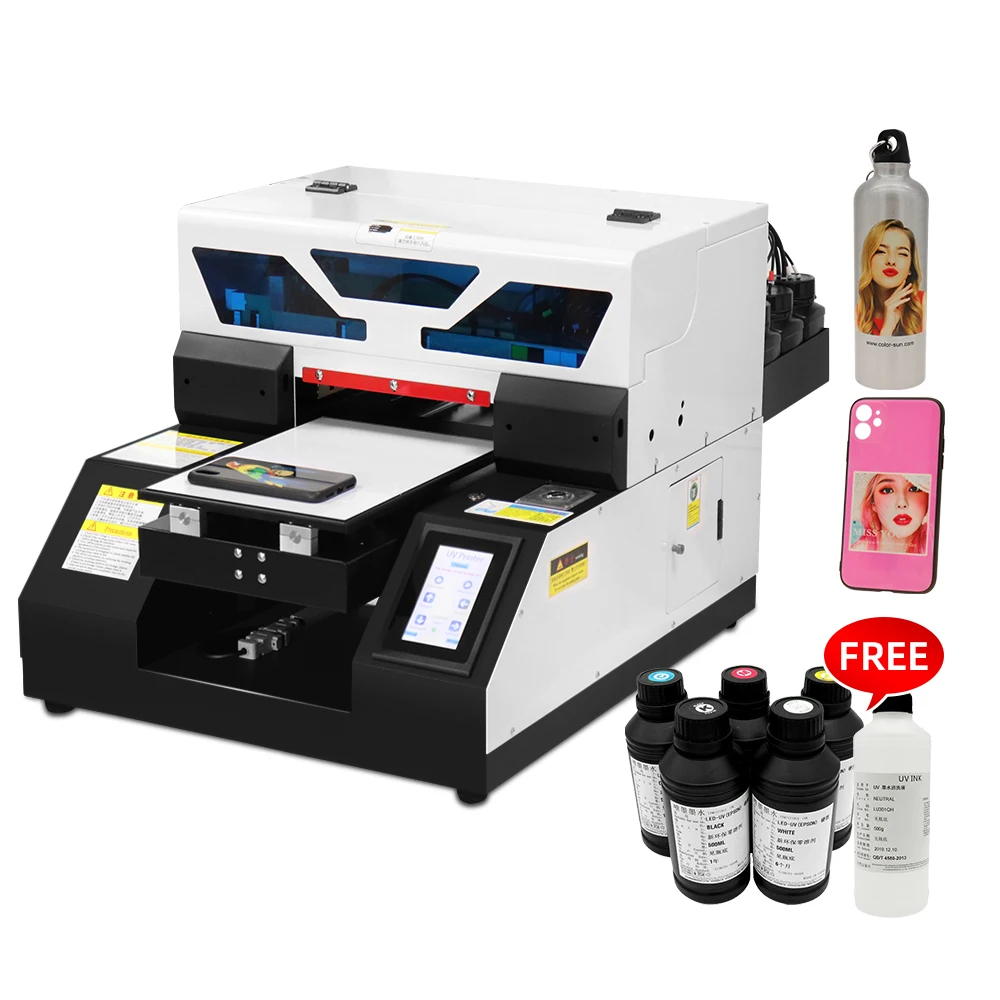 Automatic A4 UV Flatbed Printer a4 uv printer with RIP9.03 Software for Phone case bottle acrylic metal Printing Machine | Компьютеры и
