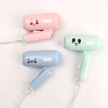 Милый мультяшный мини-фен для студенческого общежития, фен для волос, Складной бытовой портативный фен для волос с подогревом и охлаждением