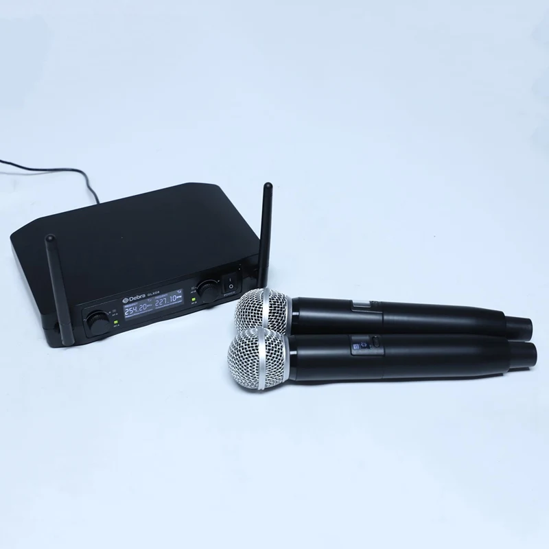 AAAE Top-Smart Fm Vhf Wireless Microphone 2 Cordless Handheld Mic Free Frequency For Meeting Pc Speaker Amplifier Eu Plug