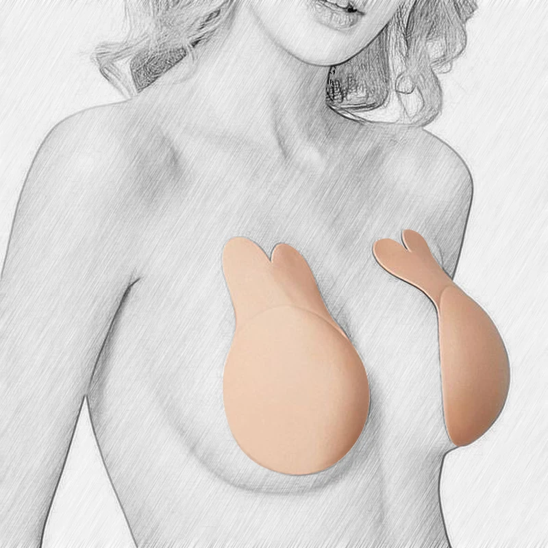 Женский невидимый бюстгальтер 2 пары накладки на грудь пуш-ап наклейки клейкий