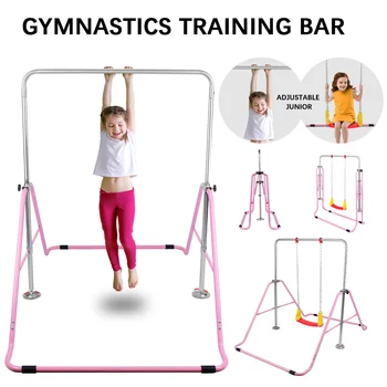 

ONETWOFIT Gymnastics Training for Kids Children Swing 4 Adjustable Height Foldable Horizontal Bar Fitness Equipment for Home
