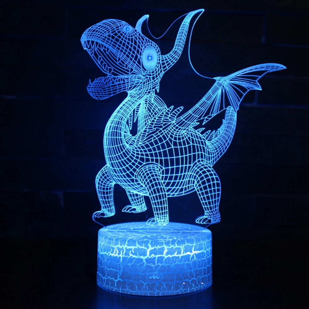 

Dinosaur Night light For children 3D Lamp 7 colors USB battery table lamp Christmas birthday Creativity decoration Gift lights