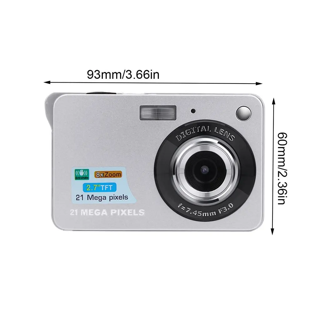Цифровая камера 2.7HD экран Цифровая камера 21 МП анти-встряхивание распознавание лица видеокамера черный белый