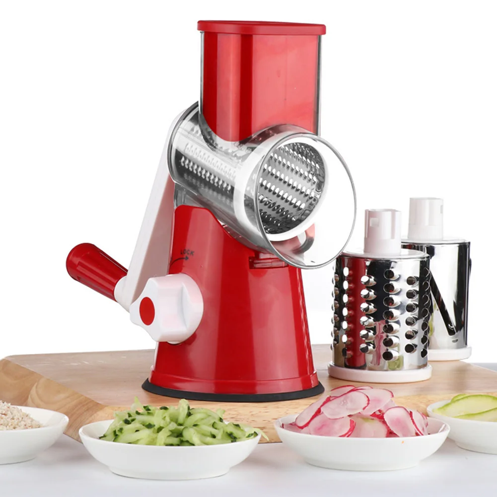 

3 In1 Multifunctional Rotate Vegetable Cutter Manual Veggie Fruit Shredder Potato Slicer Carrot Grater Peeler Kitchen Gadgets