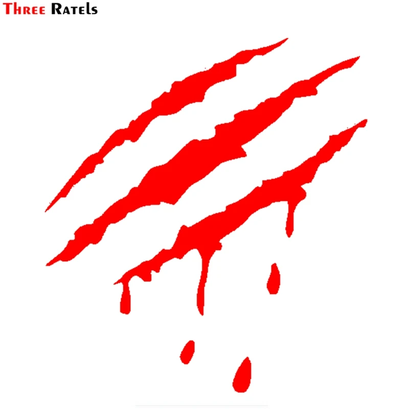 

Three Ratels FTZ-174# 20x21.9cm Bloody Claw Marks Decal, Car Styling Scratch Stripe Bloody Claw Marks Stickers Fit for All Automobile