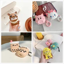 Чехол для наушников для AirPods, силиконовый чехол с милым рисунком, различные бисквиты, силиконовые рукава для наушников, гарнитура, сумка, аксессуары