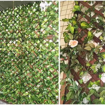 

12pcs Leaf Home Decor Artificial Ivy Leaf Garland Plants Vine Fake Foliage Flowers Creeper Green Ivy Wreath New Arrival