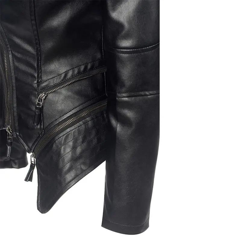 Женская куртка черная мотоциклетная верхняя одежда Готическая верхняя одежда искусственная кожа PU куртка Готическая Дамская куртка пальто jaquetas feminina Топы