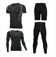 Спортивная одежда, мужской комплект для фитнеса, спортивная одежда, штаны для бокса, мужской костюм для бега в спортзале, мужской Рашгард MMA, полная длина, футболка с 3D принтом, быстросохнущая