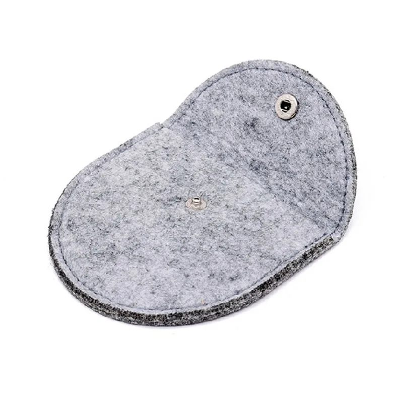 gray VAintage hasp Felt women's coin purses change wallets female small cute pouch money bags mini handbags for girls boys men - Цвет: gray
