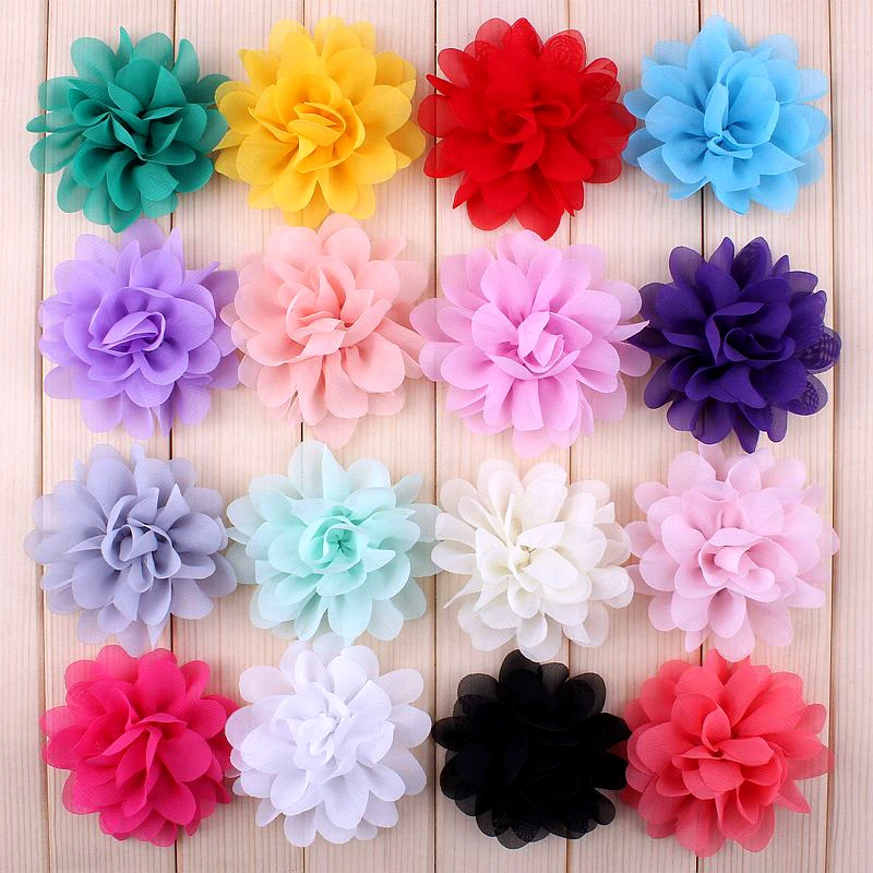 

20PCS 7CM Chiffon Gauze Flower Artificial Fabric Silk Flower Head For DIY Wedding Party Home Decorations Floral Wreath Scrapbook