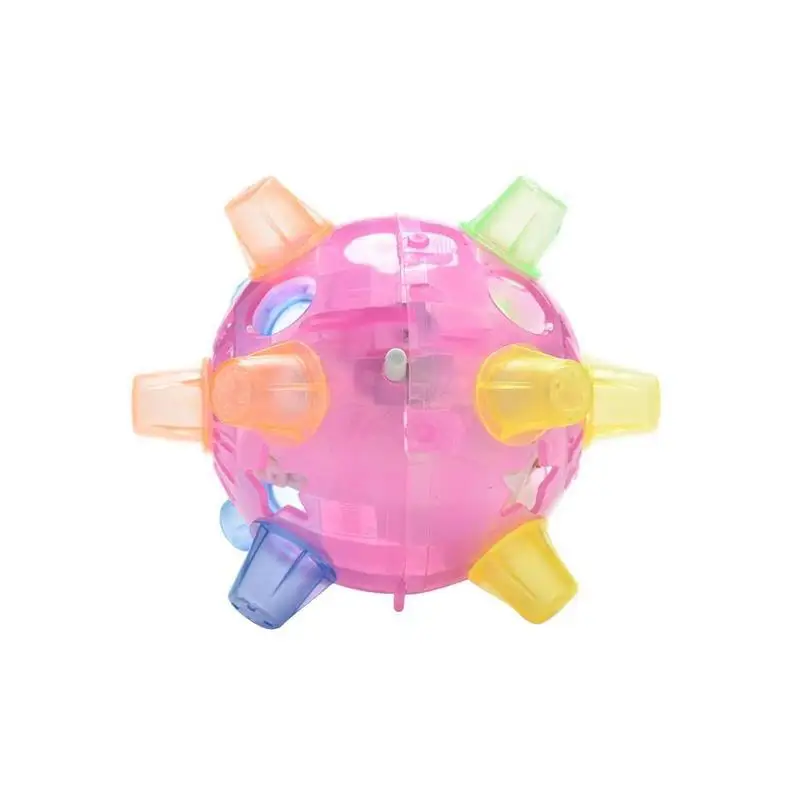 Светодиодный светильник прыжки активация мяч дети сумасшедшая музыка футбол детская игрушка прыгающий танцующий малыш игрушка-вибратор мяч - Цвет: PINK