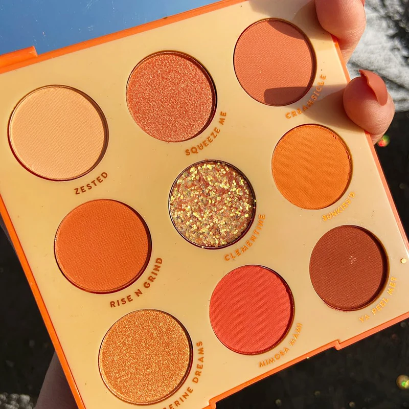 Creamy 9 Color Eyeshadow Pallete Christmas Pigmented Eye Shadow Professional Glitter Makeup Eyeshadow Palette