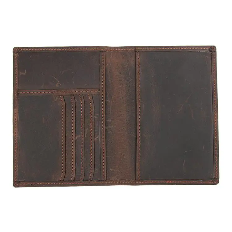 Design 2 Dark Brown Luufan, Ретро стиль, натуральная кожа, Обложка для паспорта, держатель для карт, RFID, кредитная карта, кошелек, держатель для полетов, кошелек для мужчин, мужская Обложка для чековой книжки - Цвет: Design 2 Dark Brown