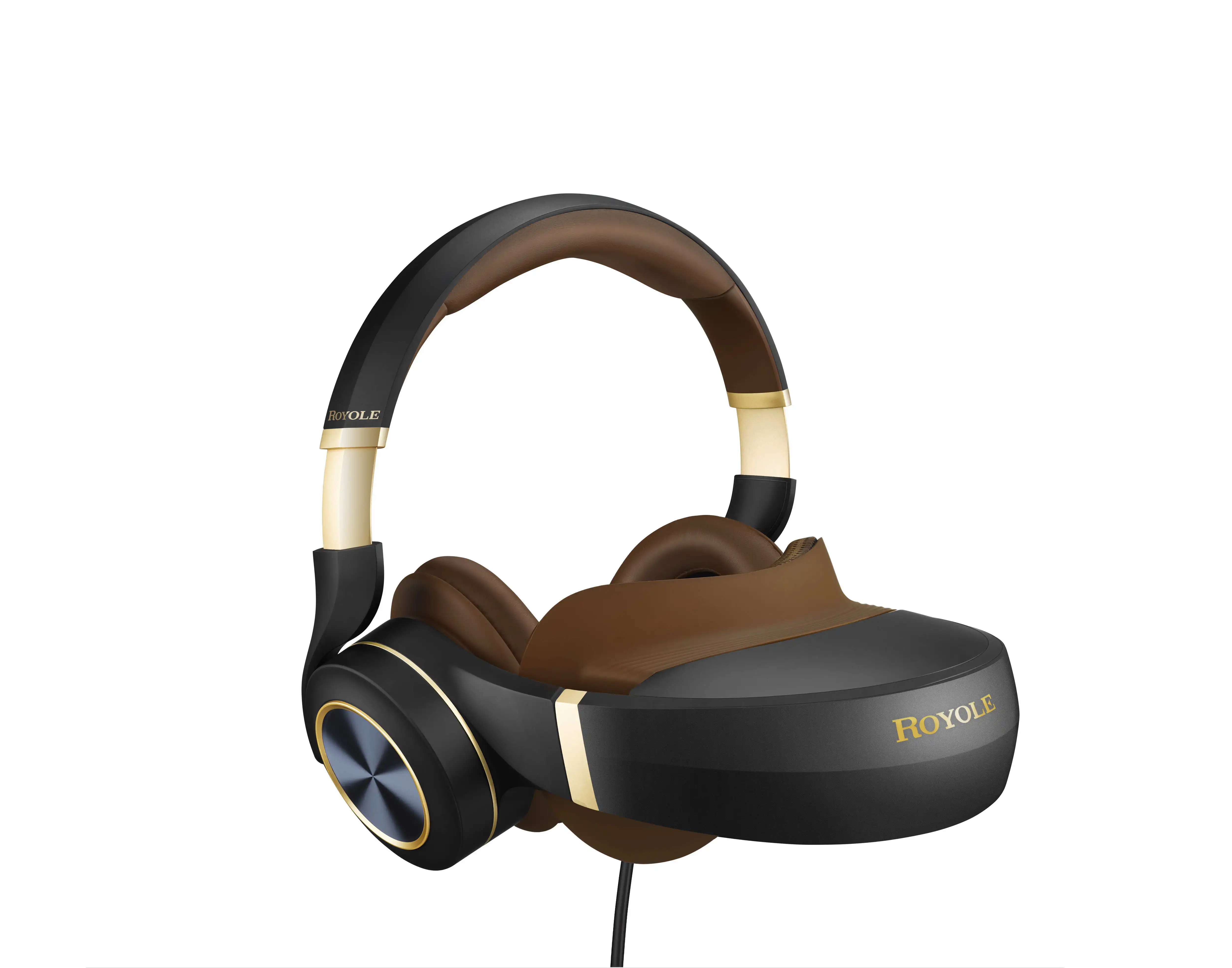 Royole RY0102 Moon 3D VR очки 800 дюймов изогнутый экран наушники с шумоподавлением 6000 мАч аккумулятор складные 3D VR очки для фильмов - Цвет: Graphite Black