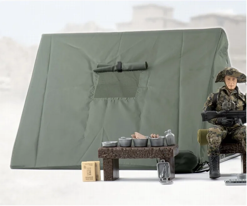 Figura de acción de World mancakes con accesorios, modelo militar, tienda de campaña del ejército, regalo Anime, envío gratis, 1/6 - AliExpress Juguetes y pasatiempos