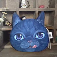 B Новинка, Модный чехол на молнии с 3D принтом кошки, Детский кошелек для монет, милый женский кошелек, Сумочка для женщин и девочек, косметичка, плюшевый Кошелек - Цвет: B