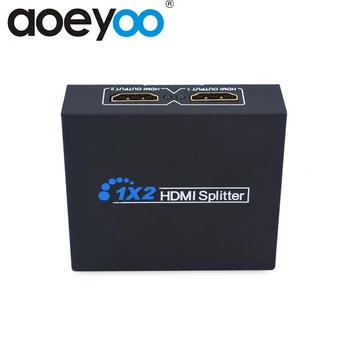 

AOEYOO 1080P HDMI Splitter 1X2 4K Split 1 In 2 Out Amplifier Dual Display For DVD with EU AU US UK Plug