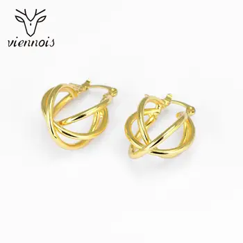 

Viennois Aureate and irregular winding Stud Earrings for Women Gold Plated Fashion Earrings